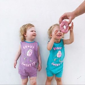 Rags to Raches Donut Romper - Purple 2T